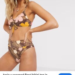 Aerie Ribbed FLORAL BIKINI